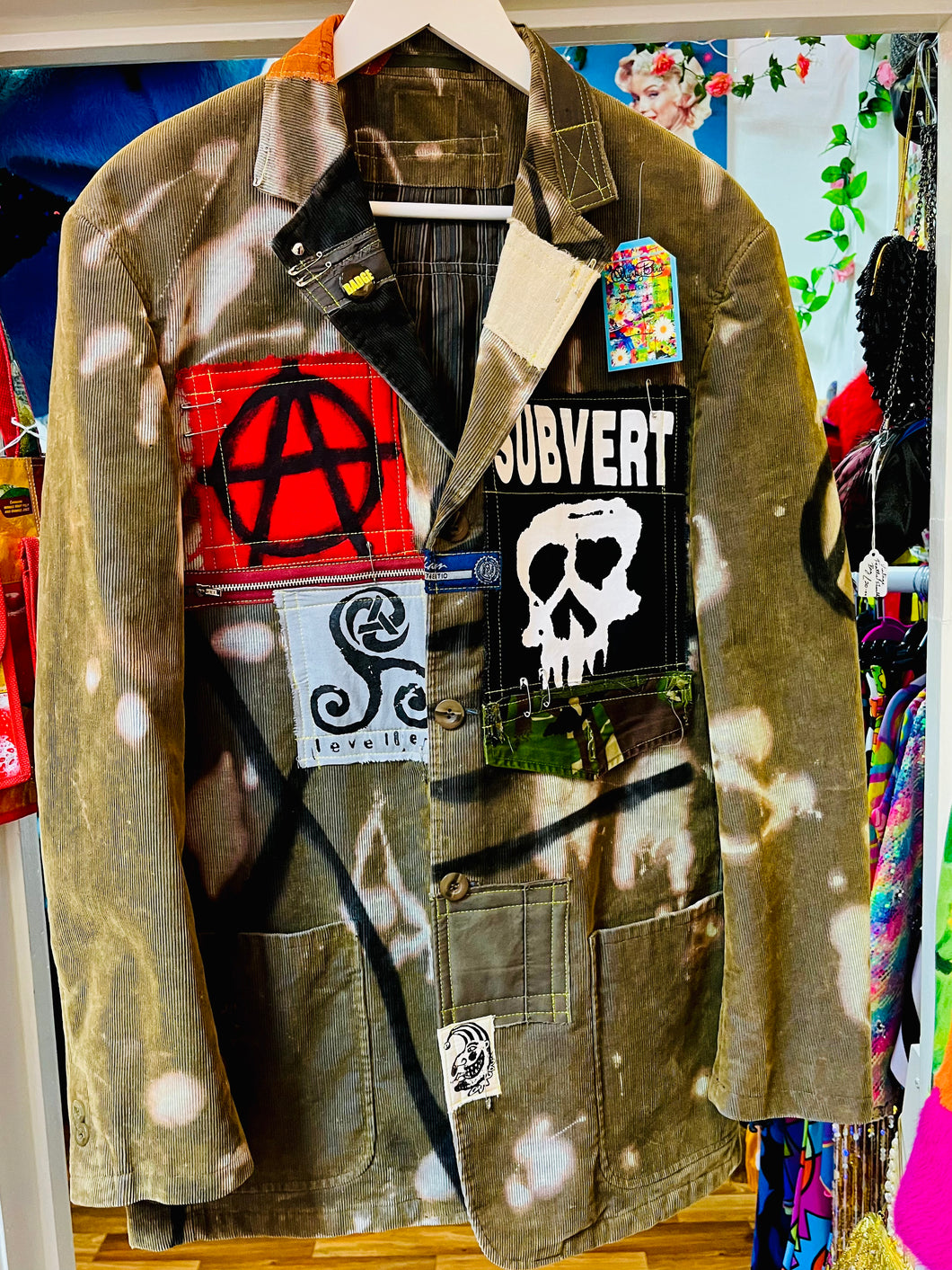 Red Mutha Customised/ReWorked Punk Style Jacket