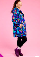 Load image into Gallery viewer, Rainbow Splatter LongLine Raincoat
