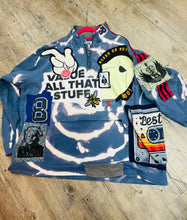 Load image into Gallery viewer, Red Mutha Custom  Reworked “Mix Tape 74” 1/4 Zip Sweatshirt
