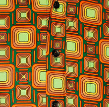 Load image into Gallery viewer, Tube Design longsleeved Retro 70s Shirt in Green-Orange- light brown
