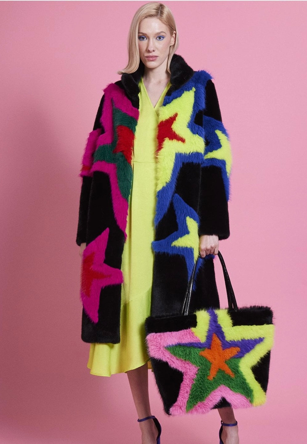 Handmade Bamboo Faux Fur Star Coat