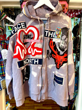 Load image into Gallery viewer, Red Mutha Unique One of a Kind Custom ReWorked “The North Face” Zip Front Hoodie…
