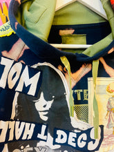 Load image into Gallery viewer, Red Mutha Custom ReWorked Vintage Navy “Joey Ramone” hoodie
