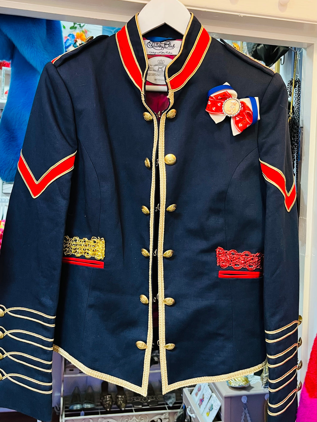 British Chic Vintage Military Custom ReWorked Jacket with Original Marilyn Artwork