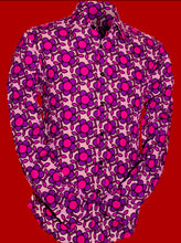 Load image into Gallery viewer, Flower Grid Design 70s Style Retro Long Sleeved shirt
