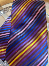 Load image into Gallery viewer, Sam Well International Vintage Striped Silk Tie
