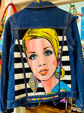 Load image into Gallery viewer, QuirkyBird Custom ReWorked Denim Jacket Twiggy
