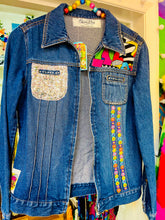 Load image into Gallery viewer, QuirkyBird Custom ReWorked Denim Jacket Twiggy
