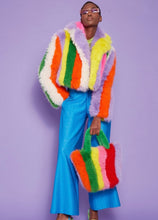 Load image into Gallery viewer, Faux Fur Hand Crafted Eco Bamboo Cropped Coat
