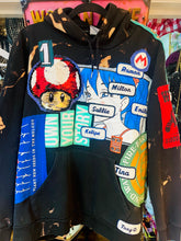 Load image into Gallery viewer, Red Mutha Custom ReWorked Vintage Black “sunflower” Hoodie
