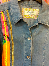 Load image into Gallery viewer, Quirkybird Customised &amp; ReWorked Denim Shaket “Butterfly Girl”
