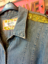Load image into Gallery viewer, Quirkybird Customised &amp; ReWorked Denim Jacket “Born to Rock”
