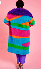 Load image into Gallery viewer, Funky Multi Coloured HandMade Bamboo Faux Fur Coat
