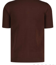 Load image into Gallery viewer, MadCap Capitol Men's Retro 60s Zip Polo Knitted
Shirt - Potting
Soil Brown
