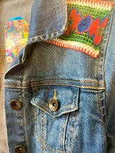 Load image into Gallery viewer, Denim Jacket Custom ReWorked By QuirkyBird
