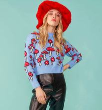 Load image into Gallery viewer, Blue Cashmere &amp; Banana Peel Blend Mushroom Jumper by Jayley Collection
