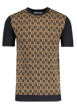Load image into Gallery viewer, MadCap Overlook Honeycomb Knit Retro T-shirt Black/Fall Lea
