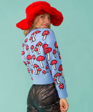 Load image into Gallery viewer, Blue Cashmere &amp; Banana Peel Blend Mushroom Jumper by Jayley Collection
