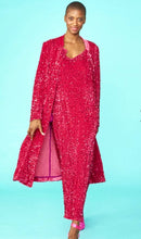 Load image into Gallery viewer, Raspberry Sequin Velvet maxi Dress
