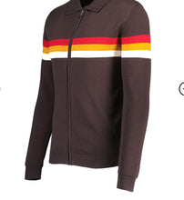 Load image into Gallery viewer, MadCap Mavers 96 LS
Mod Britpop
Knitted Track Top in Black
Coffee
