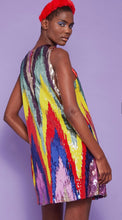 Load image into Gallery viewer, High Neck Trapeze Style Sequin Dress by Jayley
