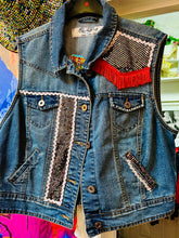 Load image into Gallery viewer, Sleeveless Denim Customised ReWorked Gilet
