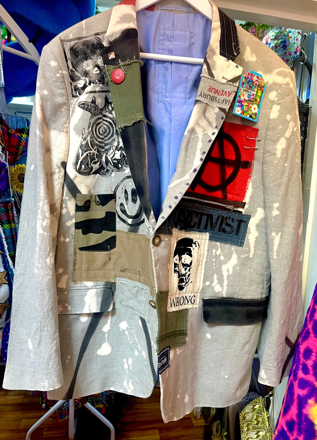Red Mutha Custom ReWorked Punk Street Style Jacket