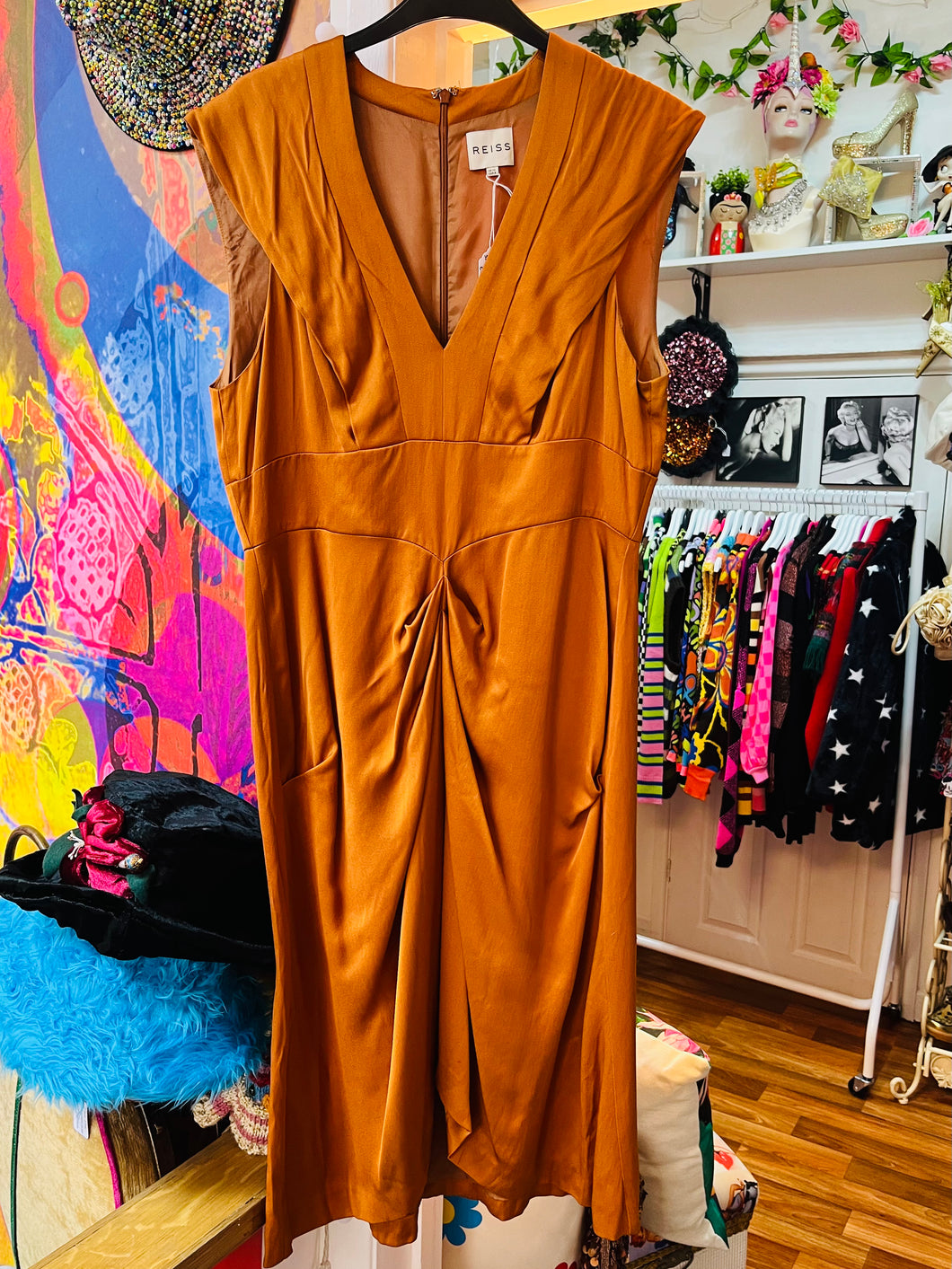 Reiss  Designer Copper Bronze Dress