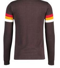 Load image into Gallery viewer, MadCap Mavers 96 LS
Mod Britpop
Knitted Track Top in Black
Coffee
