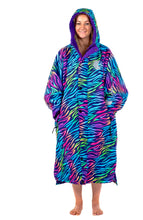 Load image into Gallery viewer, Ekosy Rainbow Zebra Unisex Dry Robe
