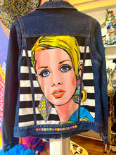 Load image into Gallery viewer, Denim Jacket Custom ReWorked by QuirkyBird
