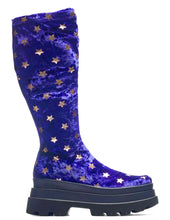 Load image into Gallery viewer, Celestial Dusk Trident Velvet Long Boots
