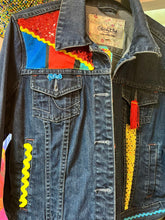 Load image into Gallery viewer, QuirkyBird Customised ReWorked Denim jacket

