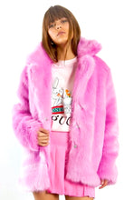 Load image into Gallery viewer, Hot Pink Faux Fur Coat
