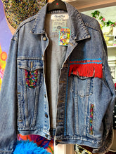 Load image into Gallery viewer, QuirkyBird Customised ReWorked Denim Oversize Jacket
