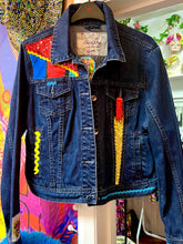 Load image into Gallery viewer, QuirkyBird Customised ReWorked Denim jacket
