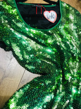 Load image into Gallery viewer, Paul Smith Designer Green Sequin Shift Dress
