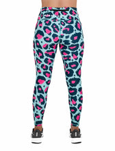 Load image into Gallery viewer, Bitcrush mint/Pink Element Karbon Leggings

