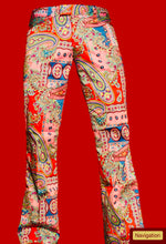 Load image into Gallery viewer, Men’s Retro Flared 70s style Paisley Trousers
