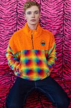 Load image into Gallery viewer, Get Crooked Custom-Made Half-Zip Fleece - Design Orange Teddy &amp; Multi Mix

