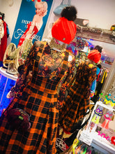 Load image into Gallery viewer, Pumpkin Check Full 50s Style Skirt
