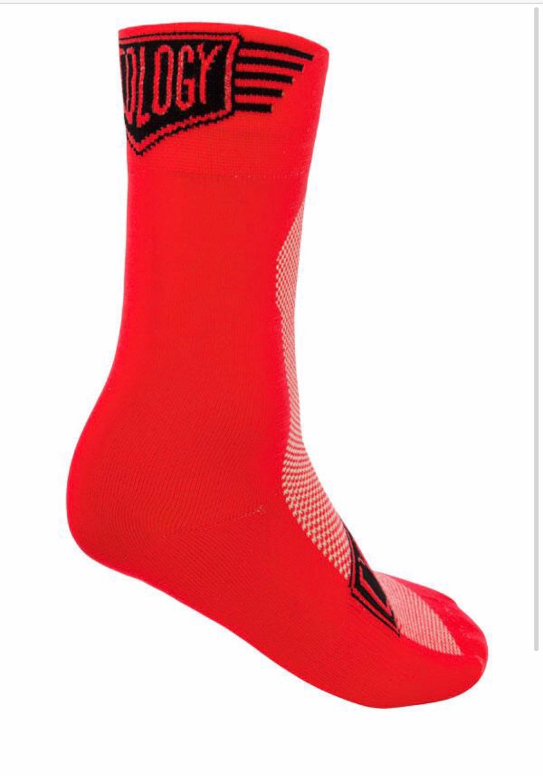 Cycology Quality Unisex Compression Cycling Socks - Design Fluoro Red