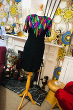 Load image into Gallery viewer, Vintage sequin &amp; Bead Cocktail Dress
