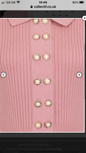 Load image into Gallery viewer, Arianna Soft Pink &amp; Pearl Cardigan
