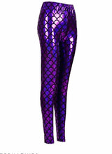Load image into Gallery viewer, Shiny Festival/Party/Workout Leggings
