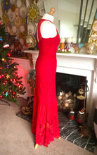 Load image into Gallery viewer, Lipsy Red Lace Maxi Dress
