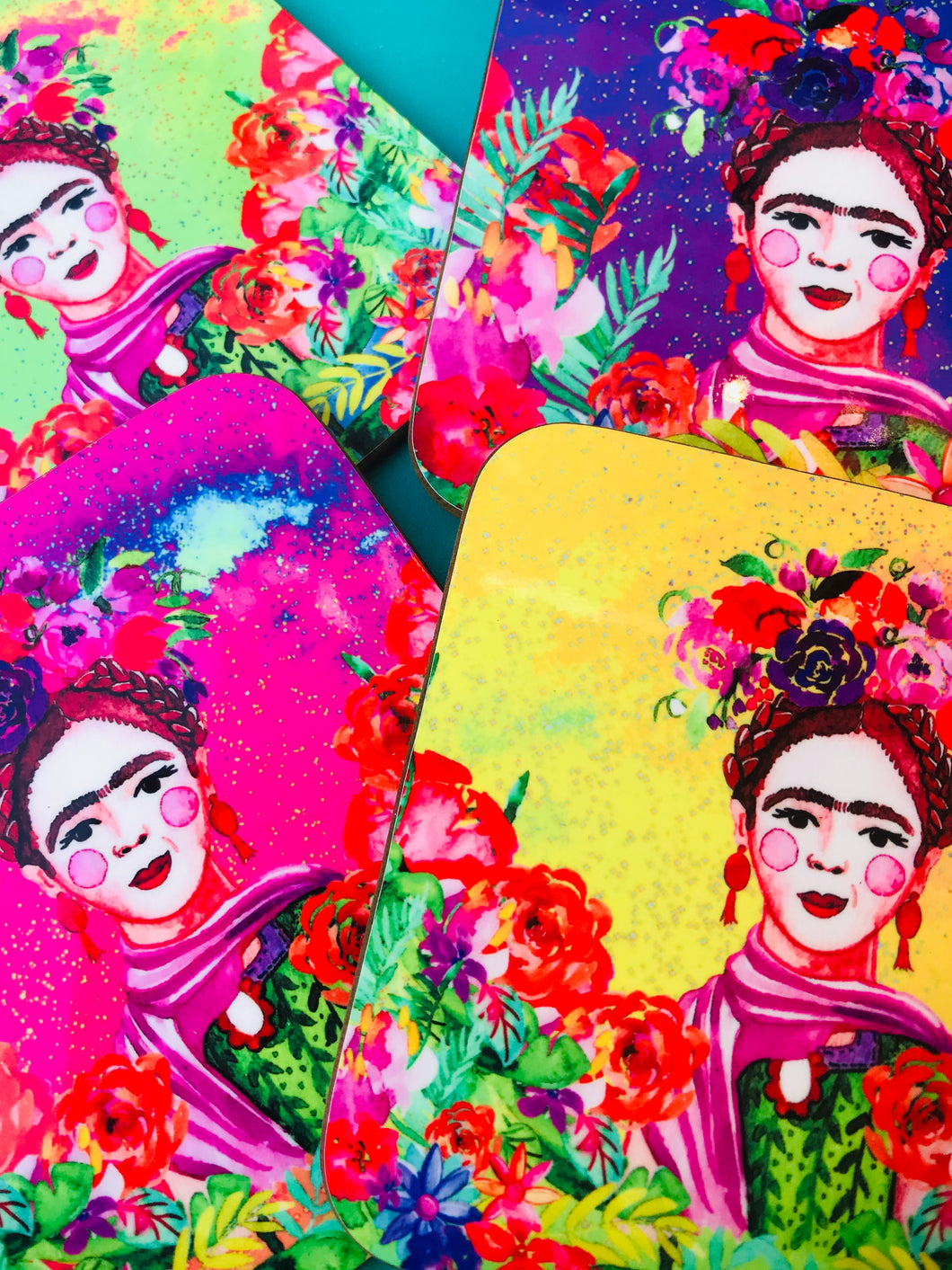 Frida Kahlo Coasters - Set of 4