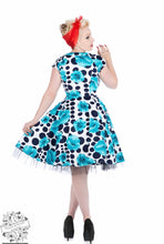Load image into Gallery viewer, Poppy Blue Dot Day Dress
