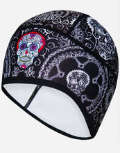 Load image into Gallery viewer, Cycology Unisex Thermal Cycling Beanie. Design Day of the Dead.
