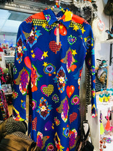 Load image into Gallery viewer, Iltokoni Electric Blue Retro Queen of Hearts Designer Maxi Dress
